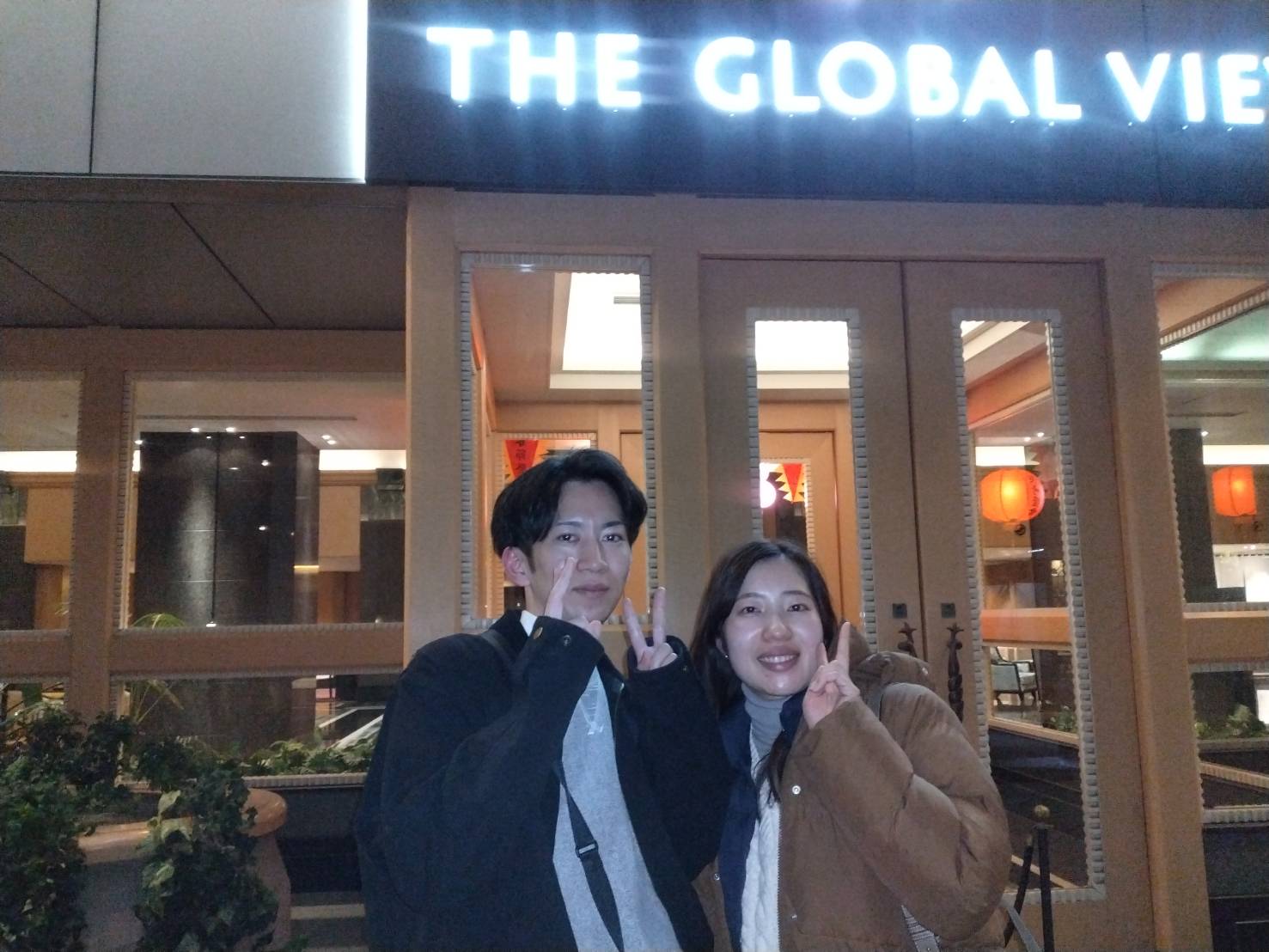 THE GLOBAL VIEWホテル前