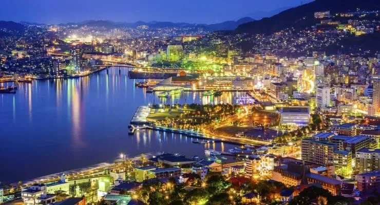 長崎の夜景パノラマ